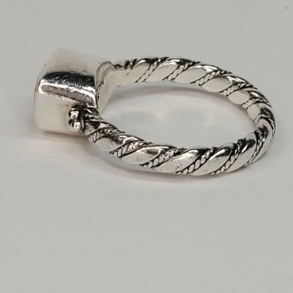 Lori Bonn Green Topaz Sterling Silver Ring, Size 6.75 - Picture 5 of 10